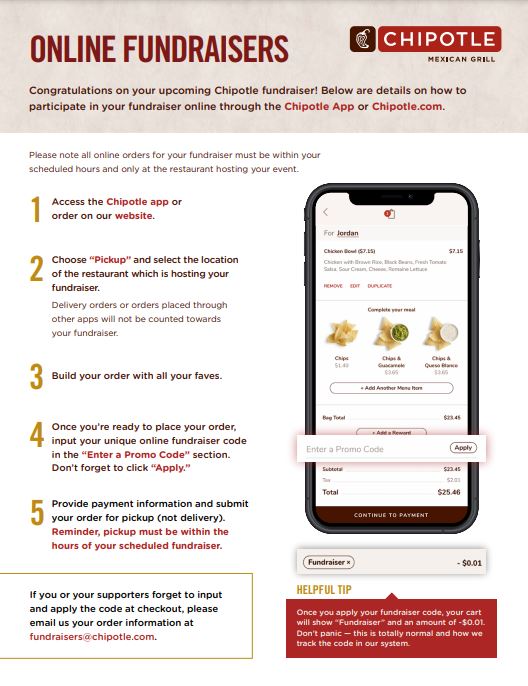 Chipotle Fundraiser May 7th